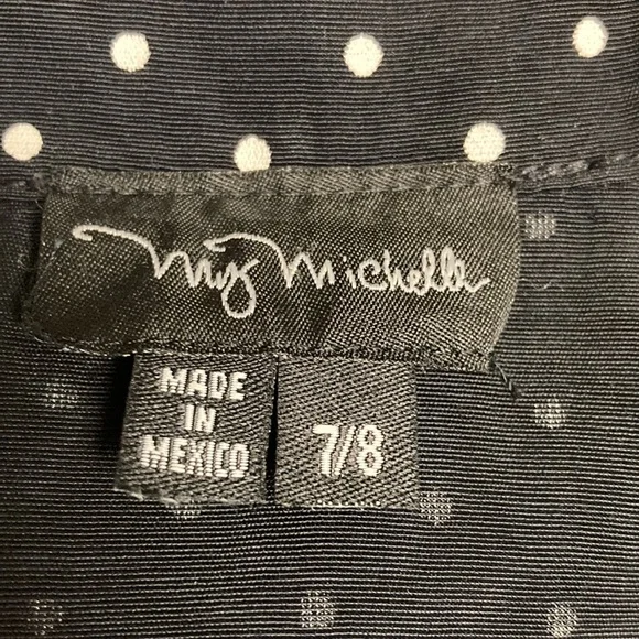 My Michelle Navy Polka Dot Maxi Dress - Picture 4 of 5